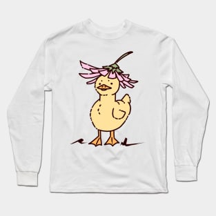 Little Flower Duck Long Sleeve T-Shirt